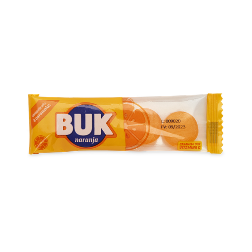 BUK con Vitamina C Naranja x 4 Caramelos