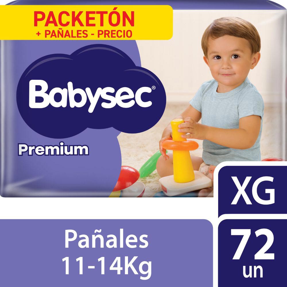 Pañal Babysec premium XG x unid